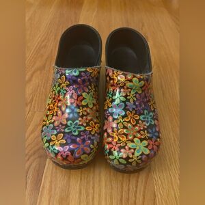 Dansko Multicolor Floral Clogs